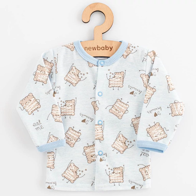 Baba pamut kabátka New Baby Biscuits kék