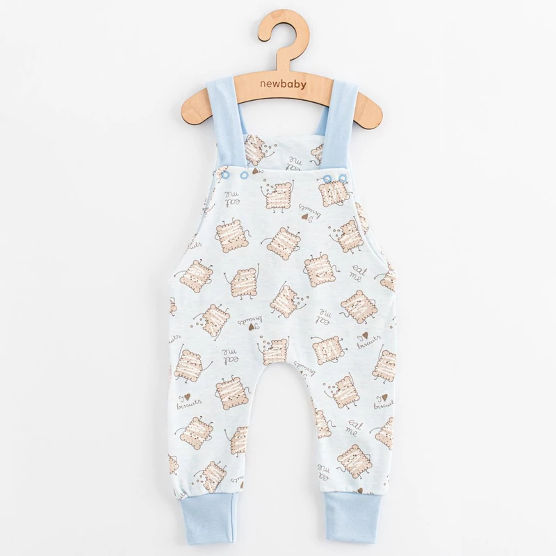Baba pamut kantáros nadrág New Baby Biscuits kék