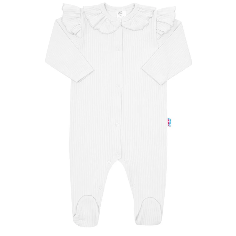 Baba pamut kezeslábas New Baby Stripes fehér