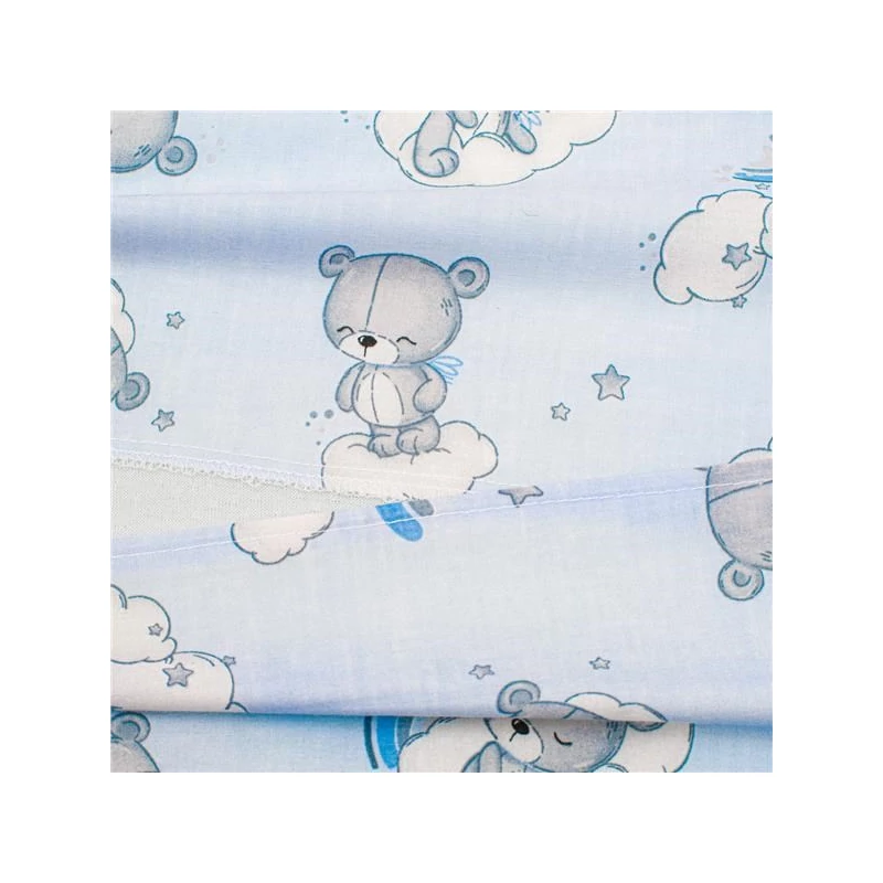 Baba párna - ék alakú New Baby BASIC fehér 30x37 cm bear blue