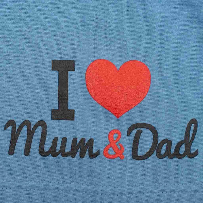 Baba sapka New Baby I Love Mum and Dad kék