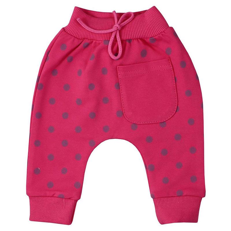 Baba szabadidő nadrág Koala Dots sötét rózsaszín