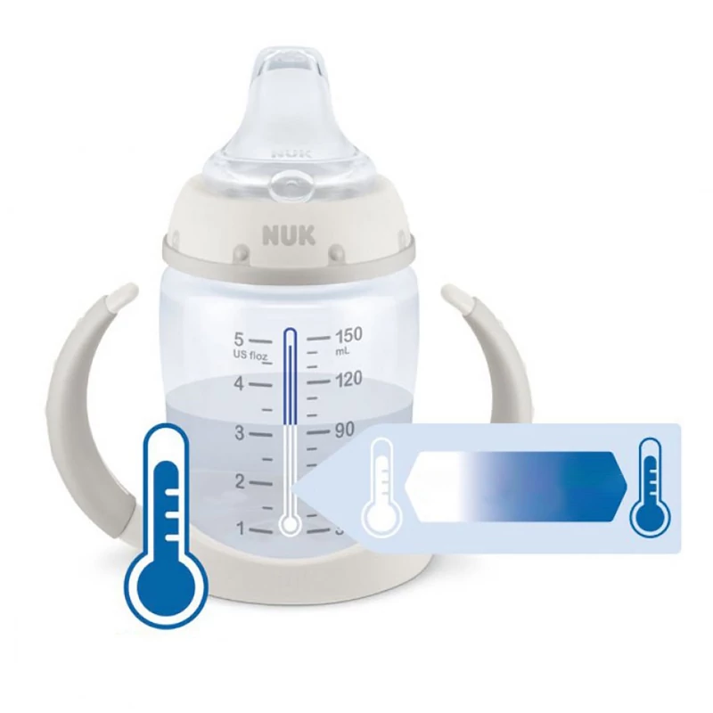 Baba tanuló itatópohár NUK hőmérséklet jelzővel 150 ml piros