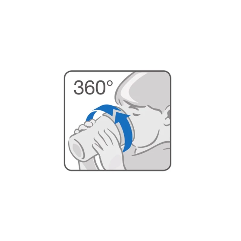 Bájos itató pohár Mini Magic NUK 360° fedéllel világoskék