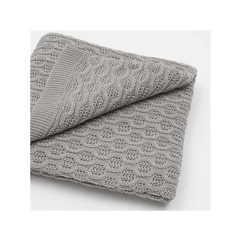 Bambusz kötött takaró New Baby mintával 100x80 cm grey