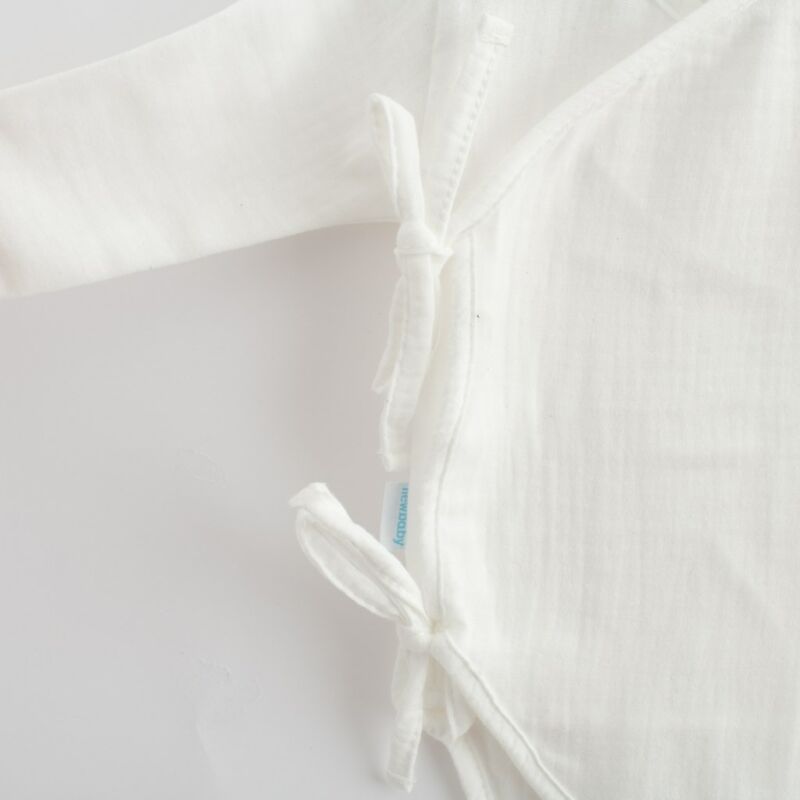 Csecsemő muslin patentos body New Baby Soft dress bézs