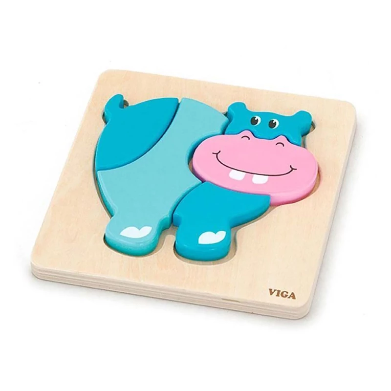 Fa képes kirakó puzzle Viga Víziló