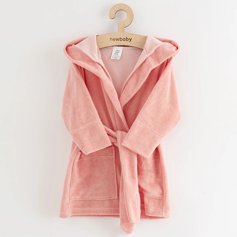 Gyerek frottír fürdőköpeny New Baby Comfortable pink