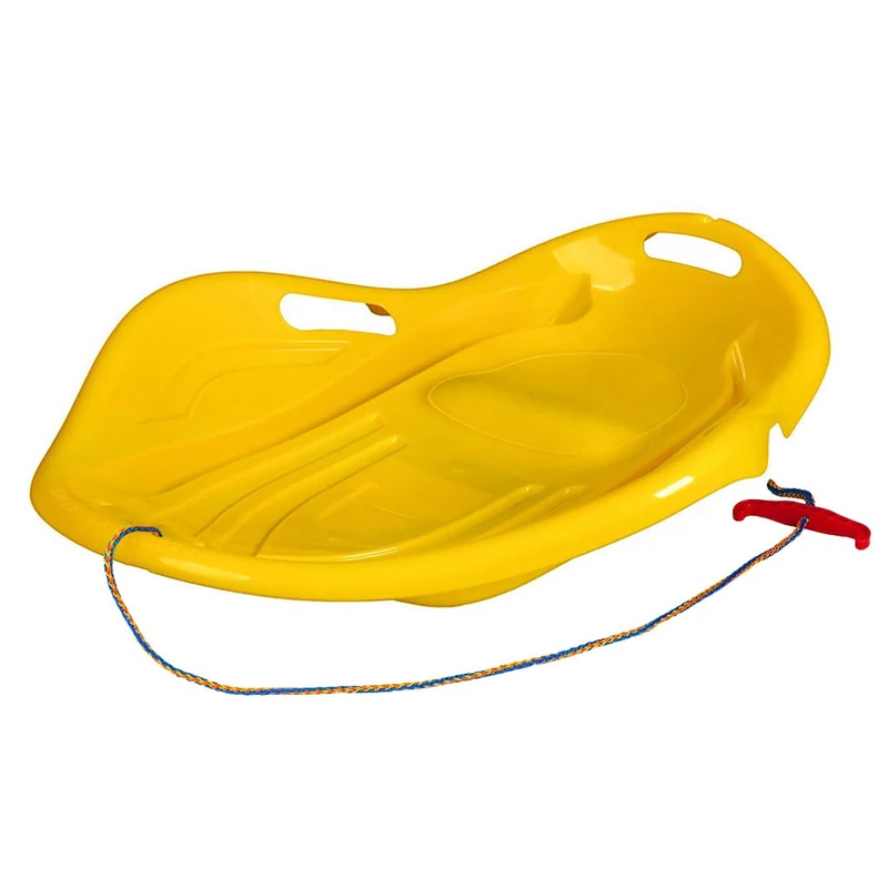 Gyerek hócsúszka popsi szánkó Kagyló Baby Mix PREMIUM KOMFORT 80 cm sárga