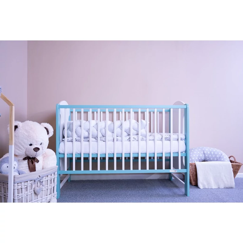 Gyerek kiságy New Baby ELSA standard Zebra fehér-menta
