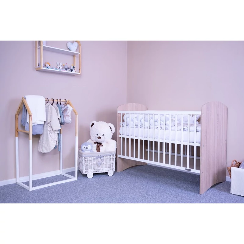 Gyerek kiságy New Baby LEO standard tölgy