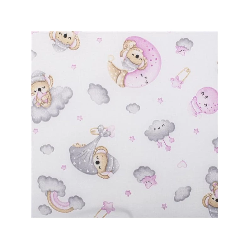 Gyerek összerakható matrac New Baby STANDARD 120x60x5 cm koala rózsaszín