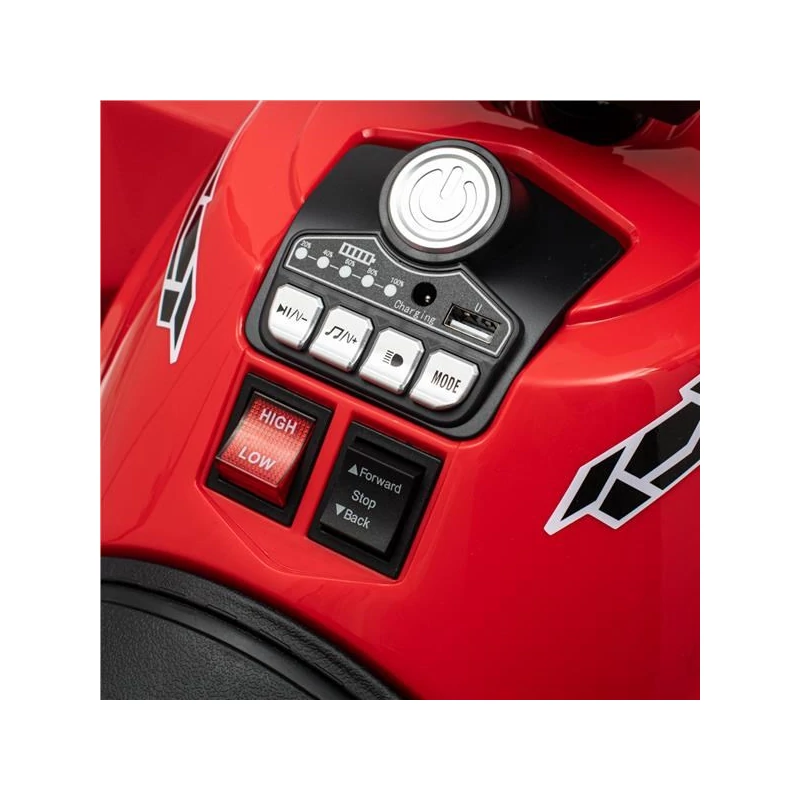 Gyermek elektromos quad Baby Mix RAVE 4x4 piros
