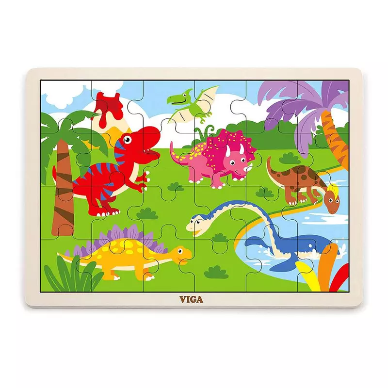 Gyermek fa puzzle Viga Dino