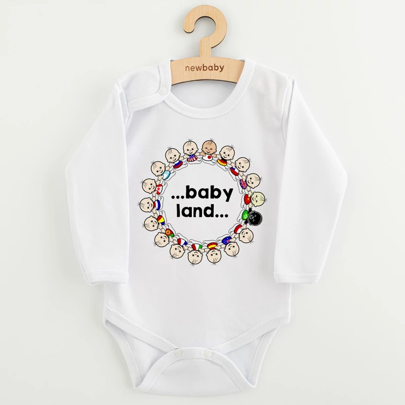 Gyermekek body nyomtatással New Baby ...baby land...