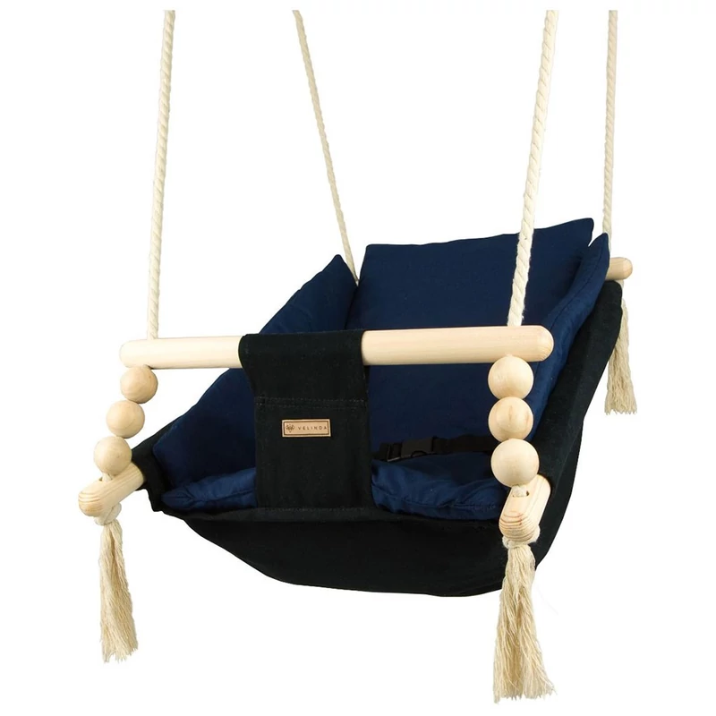 Gyermekhinta biztonsági övvel black navy