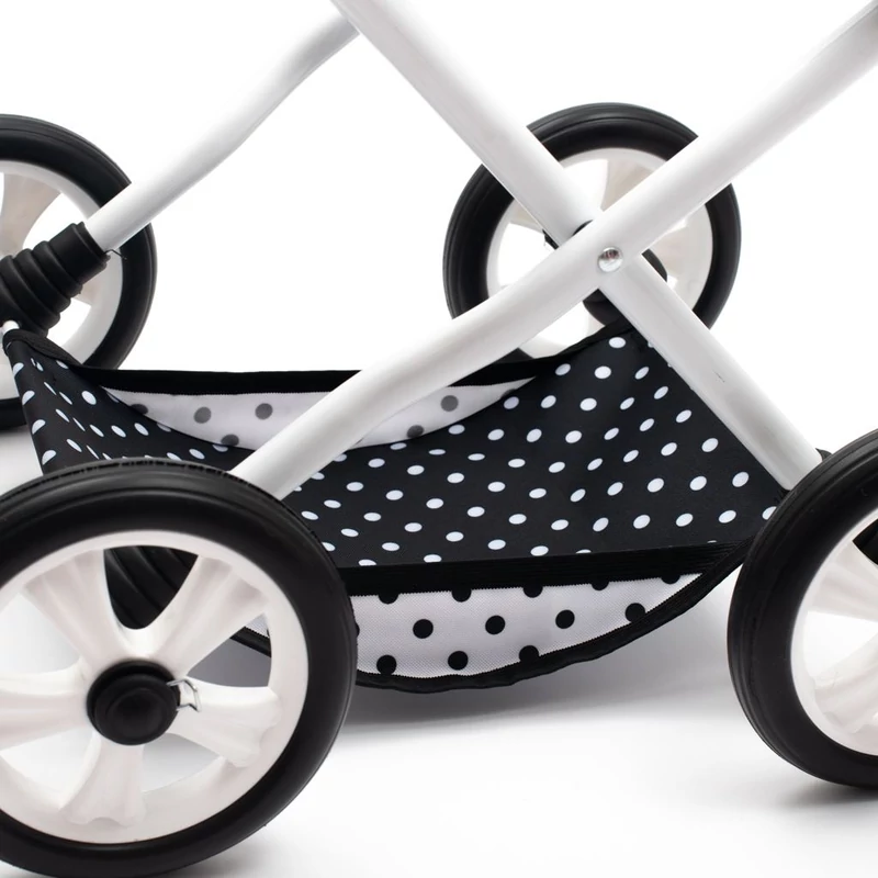 Játék babakocsi New Baby COMFORT fehér - fekete