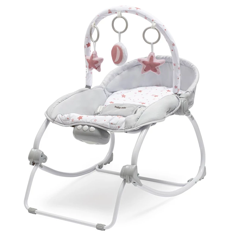 Multifunkcionális baba hinta pihenőszék Baby Mix csillagok rózsaszín