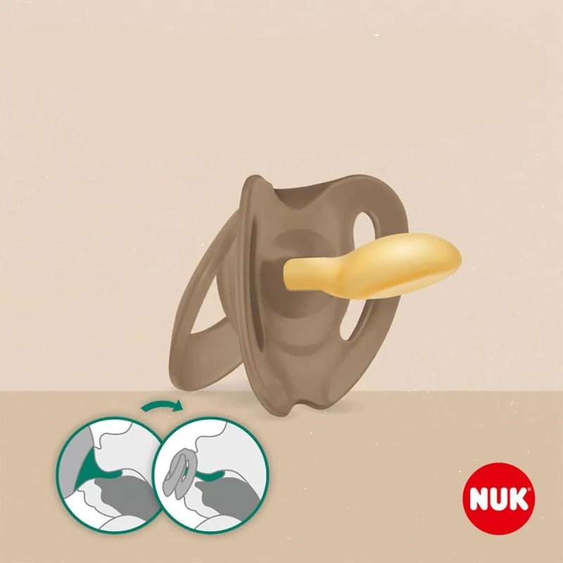 NUK For Nature latex cumi 0–6 h 2 db box piros