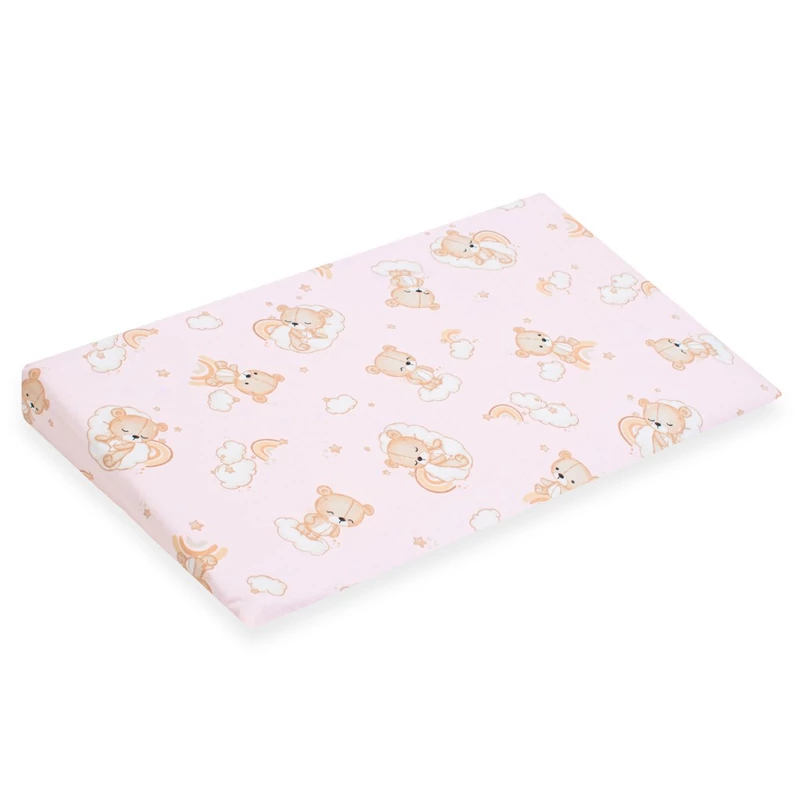 Párna huzat babakocsihoz New Baby BASIC 59x37cm bear pink