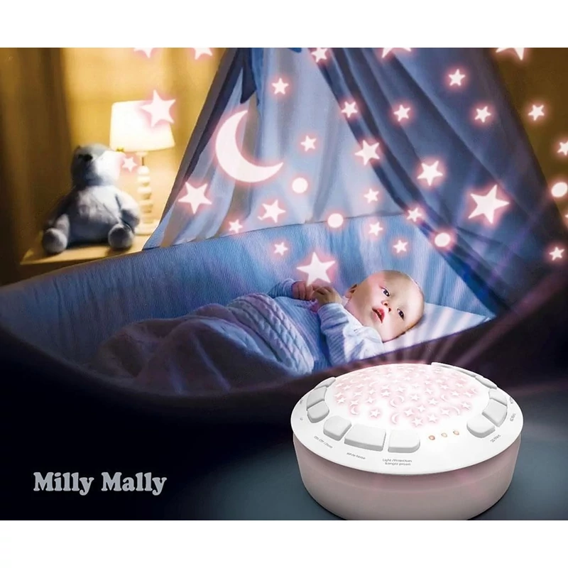 Plüss szundibarát maci projektorral Milly Mally