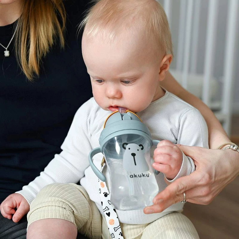 Szívószállal ellátott palack Akuku 300 ml Bagoly