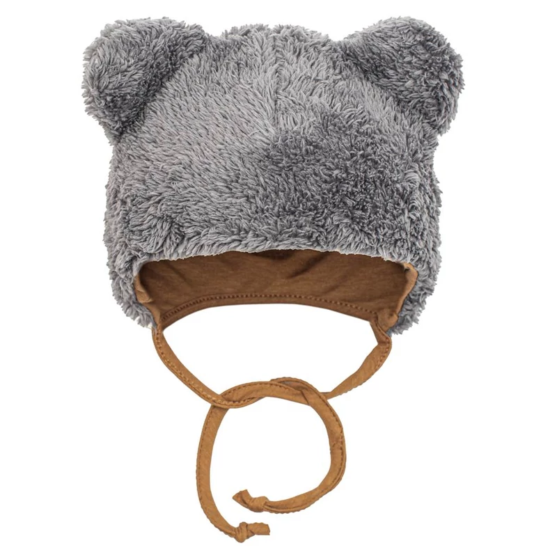 Téli baba sapka és nyakba való kendő New Baby Teddy bear szürke
