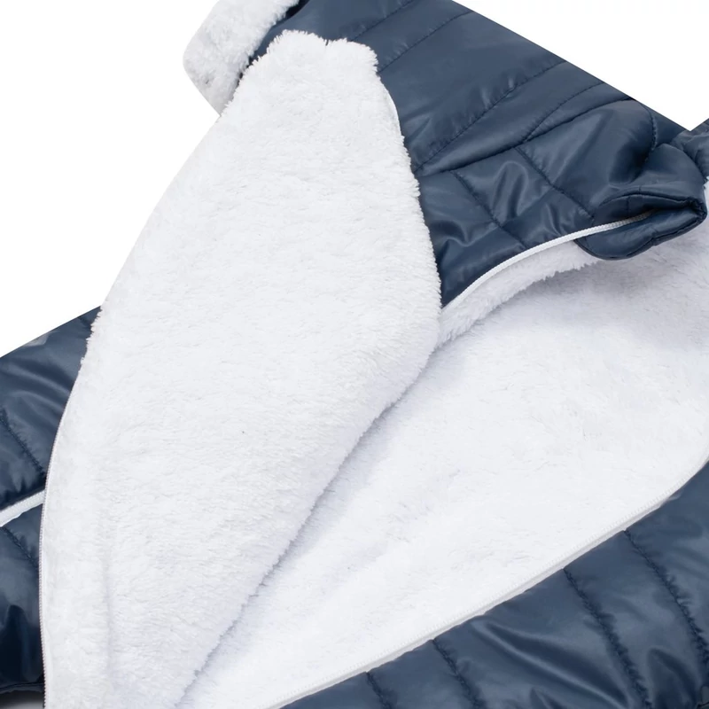 Téli kezeslábas kapucnival és fülekkel New Baby Pumi blue