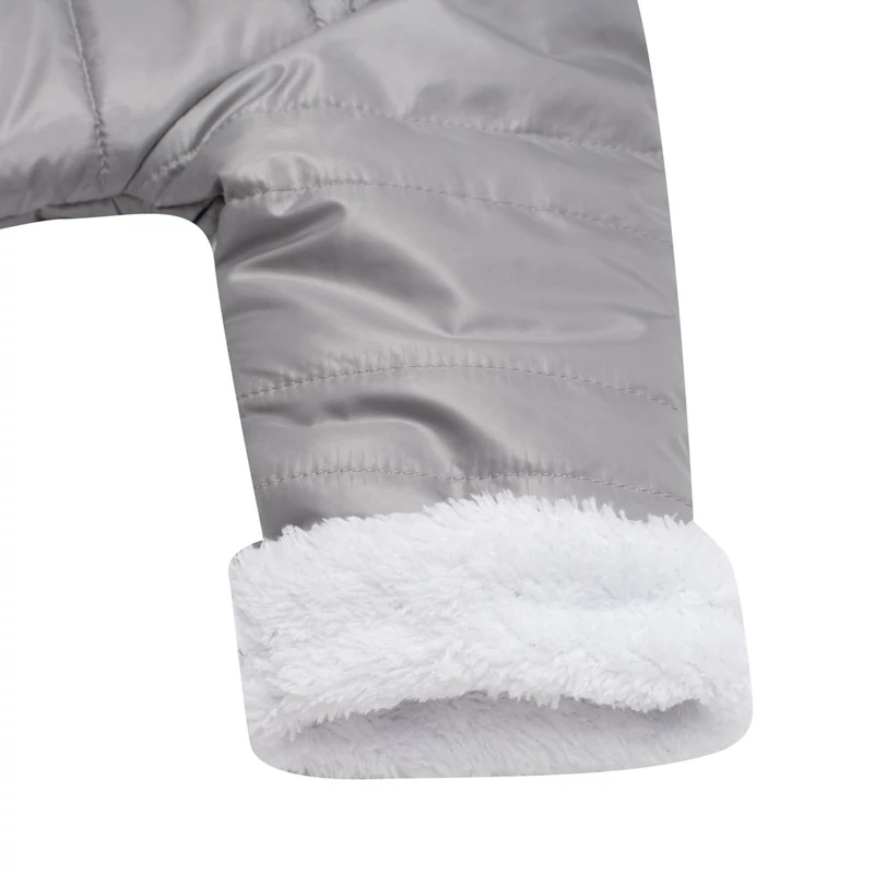 Téli kezeslábas kapucnival és fülekkel New Baby Pumi grey