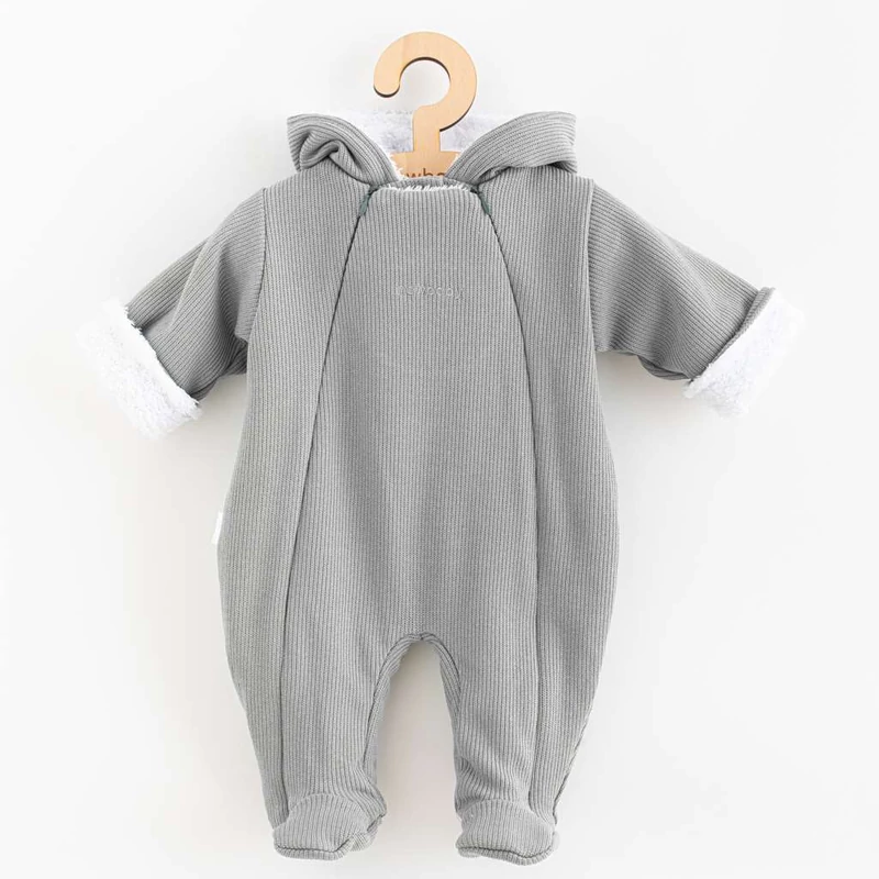 Téli kezeslábas kapucnival New Baby Frosty grey