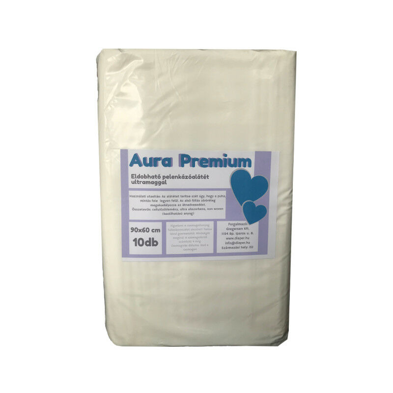 Aura Ágyalátét Prémium, fehér csomag 90 * 60 cm (10 db/cs)