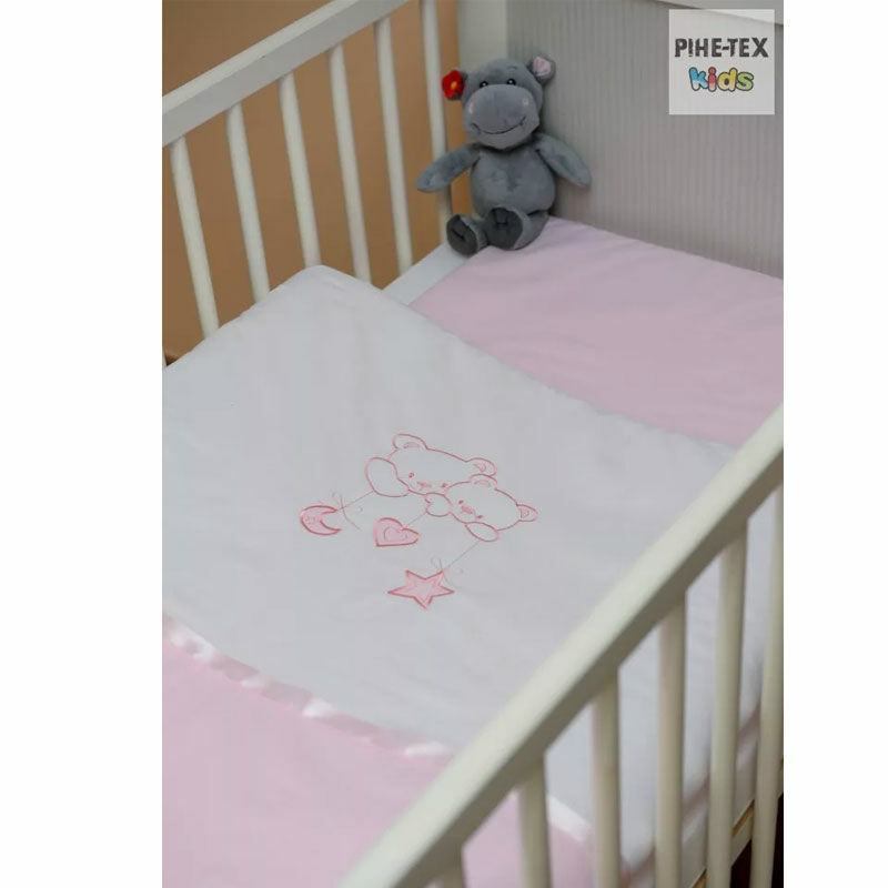Pihetex Gyermek ágynemű szett Hímzett, vegyes minta, lányos 90 * 140 cm (2 db/sz)