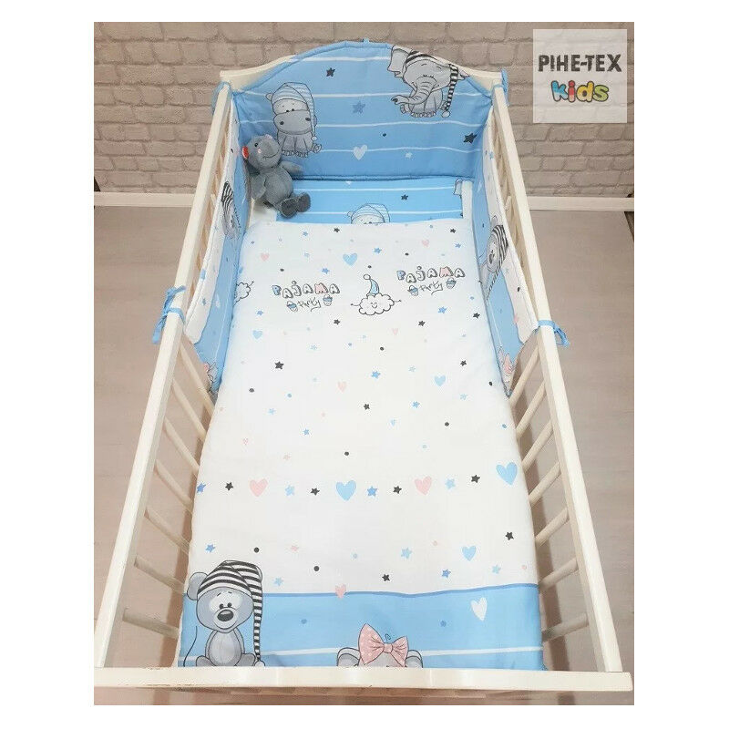 Pihetex Gyermek ágynemű szett Pizsiparti, kék 90 * 140 cm (3 db/sz)