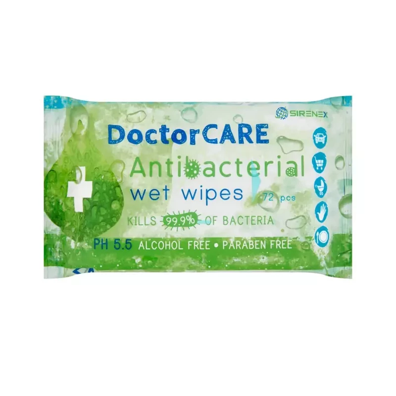 DoctorCare Antibakteriális törlőkendő Kézre, testre, felületre (72 db/cs)
