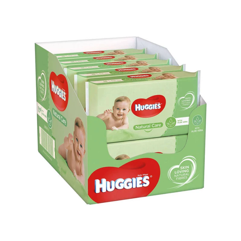 Huggies Natural Care Popsitörlő (56 db/cs)