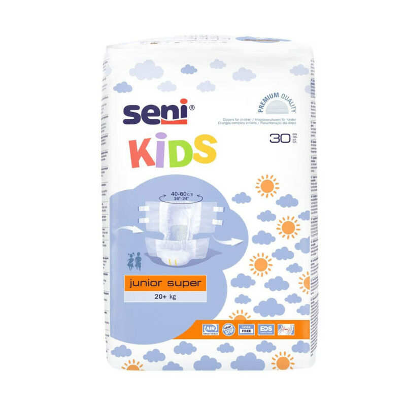 Seni Kids Felnőttpelenka Junior Super (méret: XXS) Légáteresztő 40 - 60 cm (30 db/cs)
