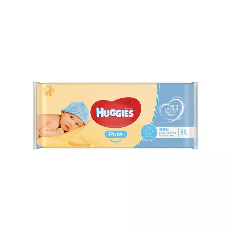 Huggies Pure Popsitörlő illatmentes sensitive (56 db/cs)