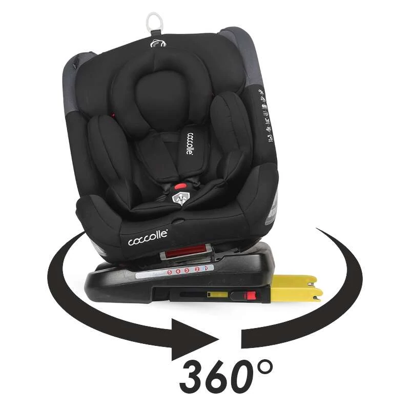 Coccolle Atira 360°-ban forgatható Isofix autosülés 0-36 kg Diamond black