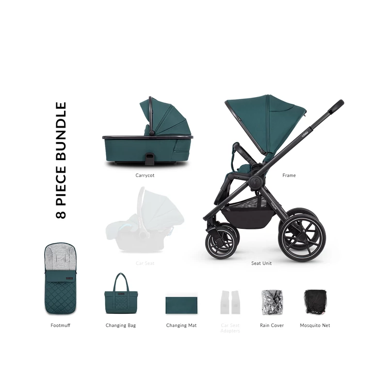 Tinum 2.0 Teal Bay 2in1 babakocsi, több színben